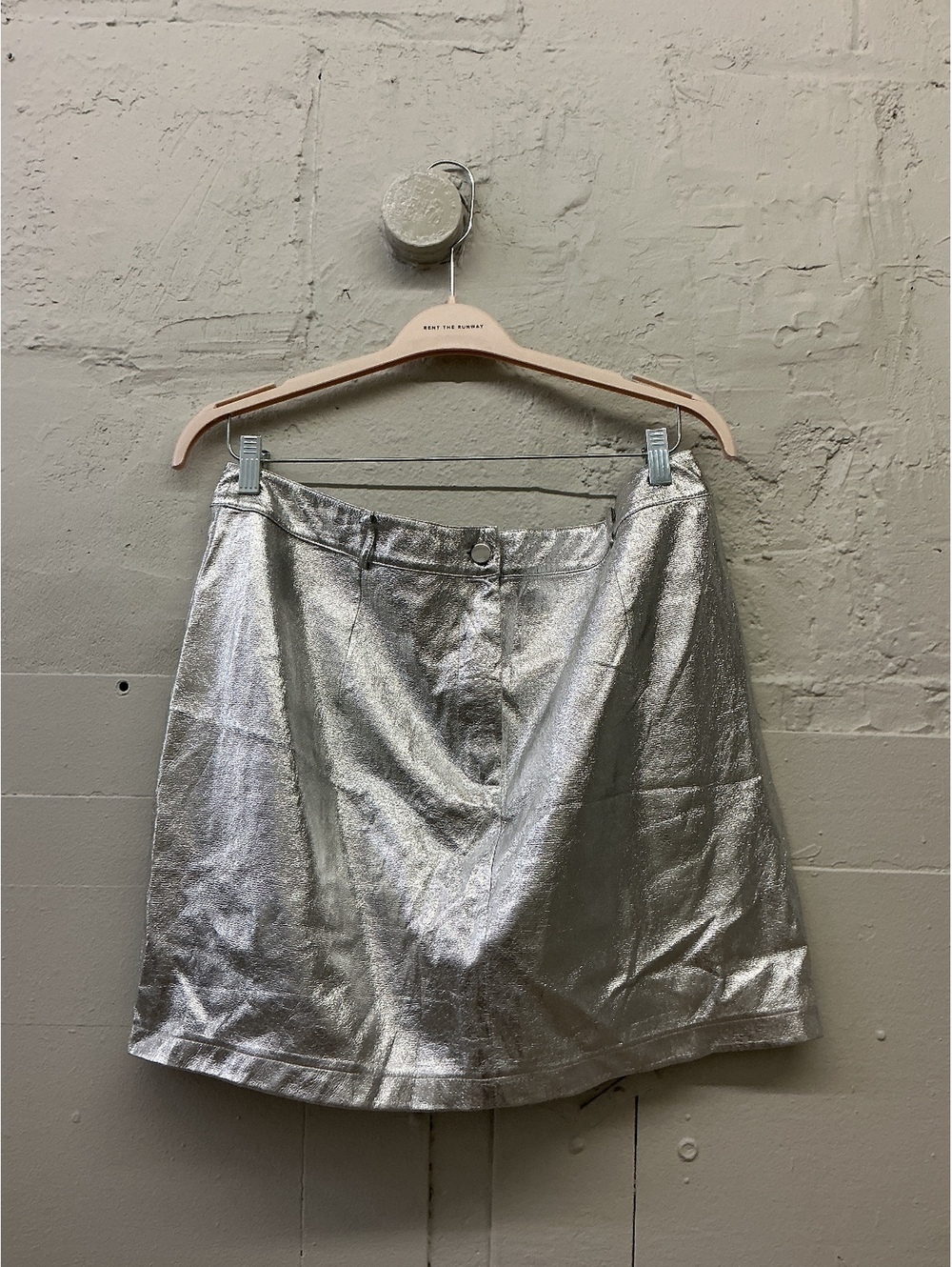 Boohoo Metallic Silver Mini Skirt